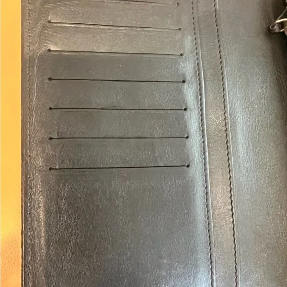 Chanel Cocomark Bifold Leather Black Women’s Long Wallet